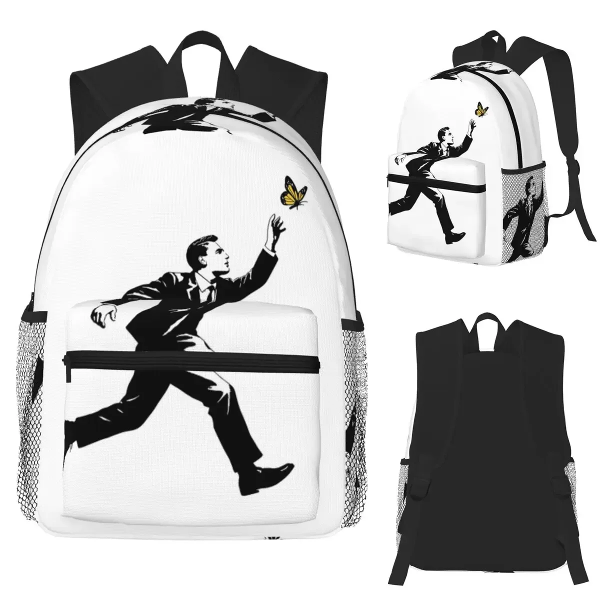 

Студенческий рюкзак Chasing A Butterfly, школьная сумка, походный дорожный рюкзак для мужчин и женщин, сумка для книг, сумки на плечо