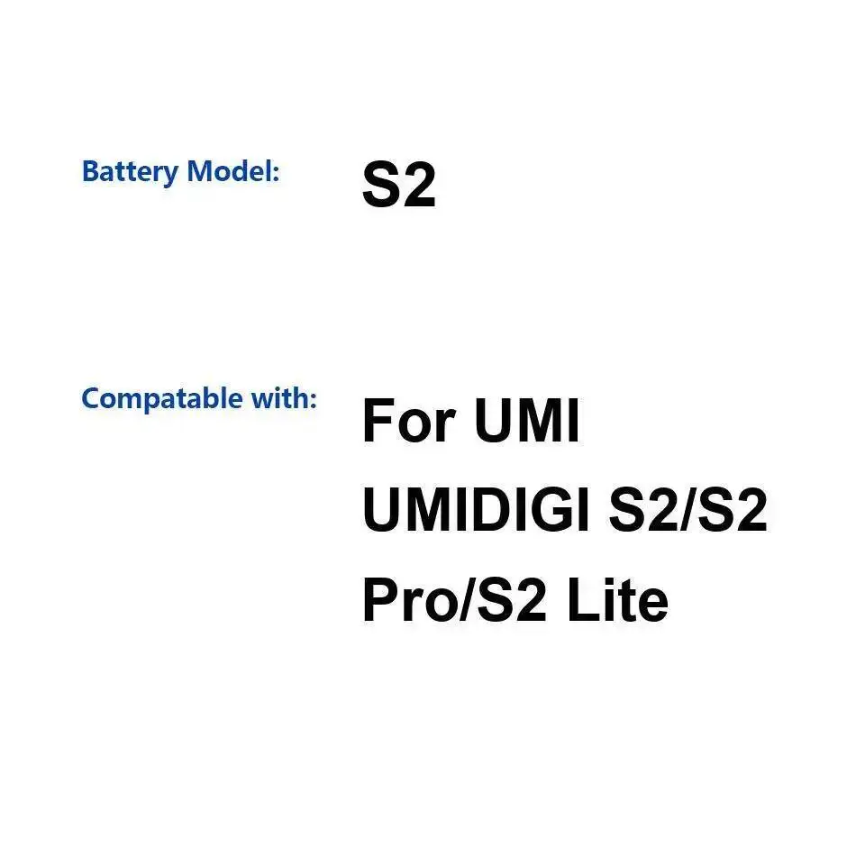 

5100Mah For Umidigi Umi S2 Pro Lite Safe Mobile Phone Battery