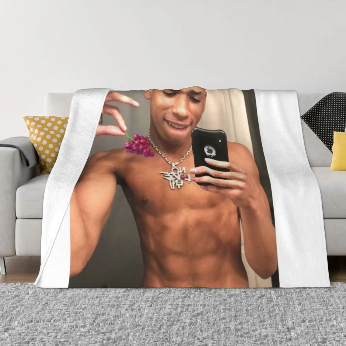 

NLE Choppa Throw Blanket Thin Extra Large Throw Plaid on the sofa Sleeping Bag Blankets