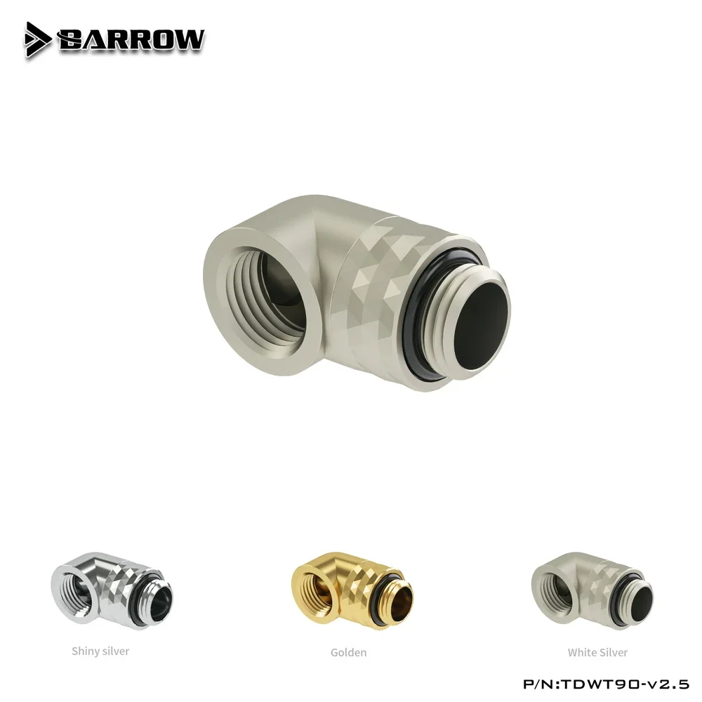 

Barrow G1/4'' Thread 90 Degree Rotary Fittings,Dazzle Series Adapter Connector PC Water Coolling Radiator Fittings,TDWT90-v2.5