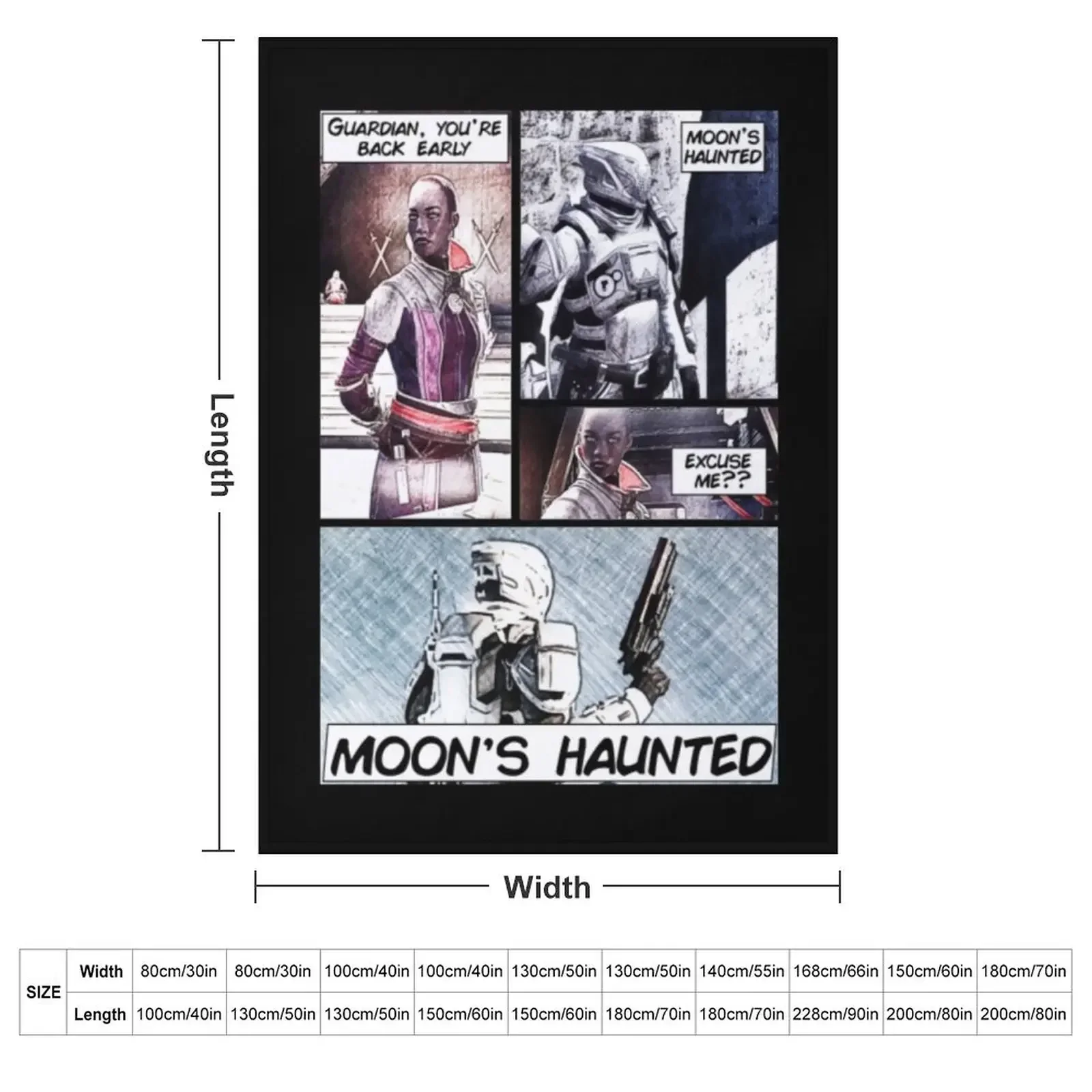 Destiny T-ShirtMoon's Haunted Throw Blanket Luxury St Decoratives Retros Summer Beautifuls Luxury Brand Blankets