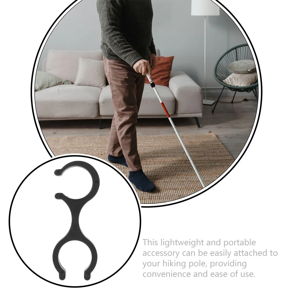 

20pcs Trekking Pole Clips Lightweight Plastic Walking Stick Accessories Hiking Carabiner Connectors Storage Fence Clamps