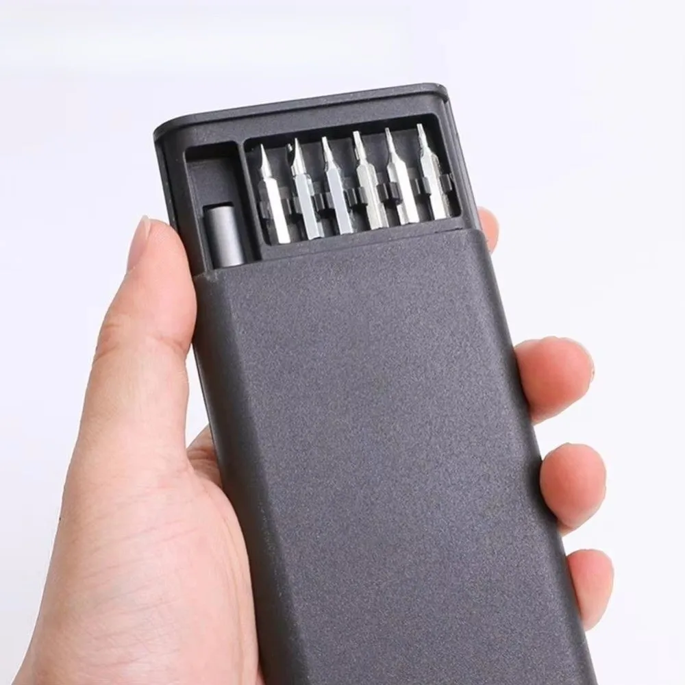 Präzisions-Schraubendreher-Set mit Aluminiumlegierungsgriff, Aufbewahrungskoffer, Sechskant-Bits, Elektronik-Schraubendreher-Set, korrosionsbeständig, 25 in 1