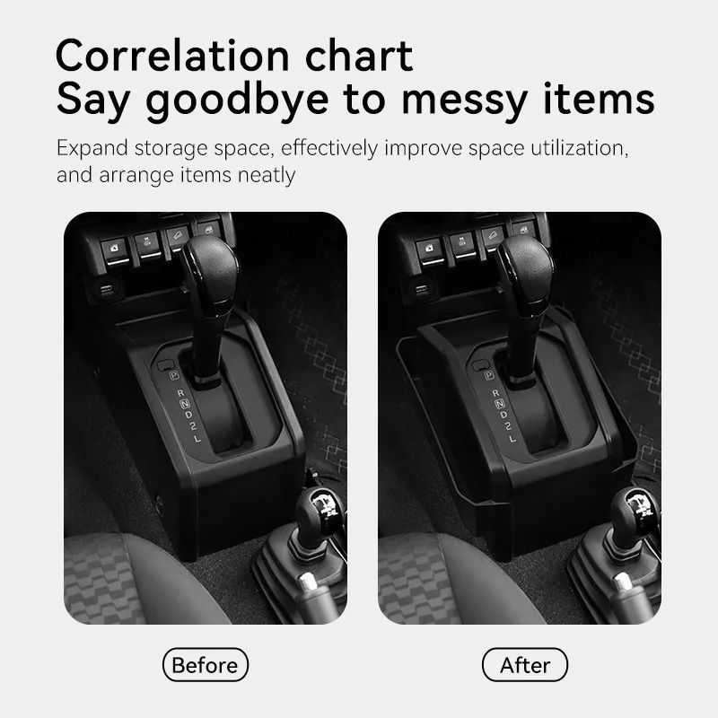 

Qua For Gear Shift Side Storage Box Center Console Organizer Tray Accessory for Jimny Nomade 2024-2025 New