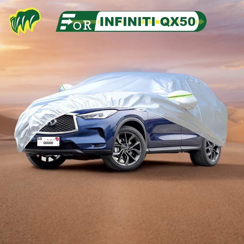 

For INFINITI QX50 Hatchback Car Cover Waterproof Outdoor Cover Sun Rain Protection with Lock and Zipper Door