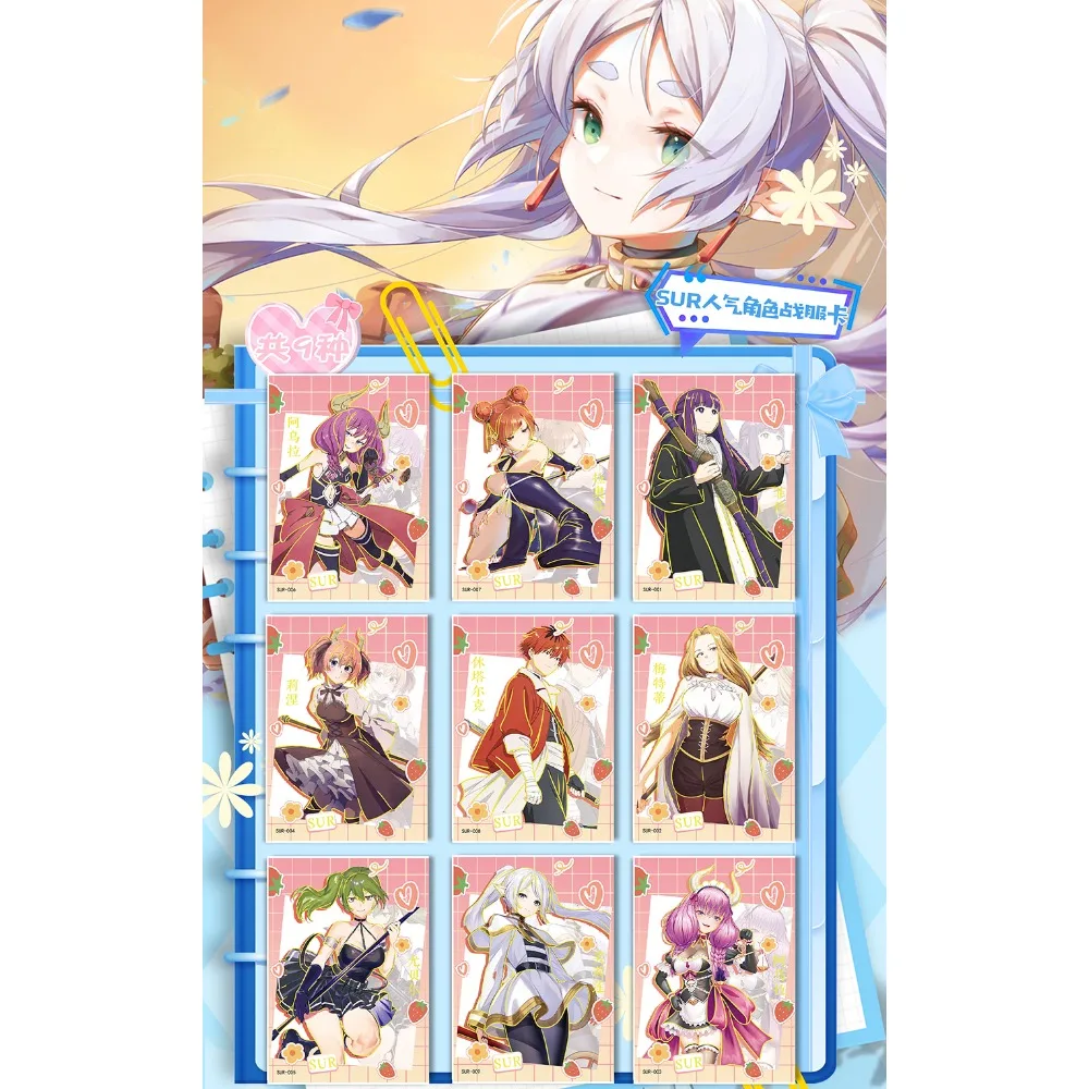 Frieren: além do fim da jornada cartões de coleção clássico fantasia aventura anime personagens cartões raros meninos meninas hobbies presente brinquedo