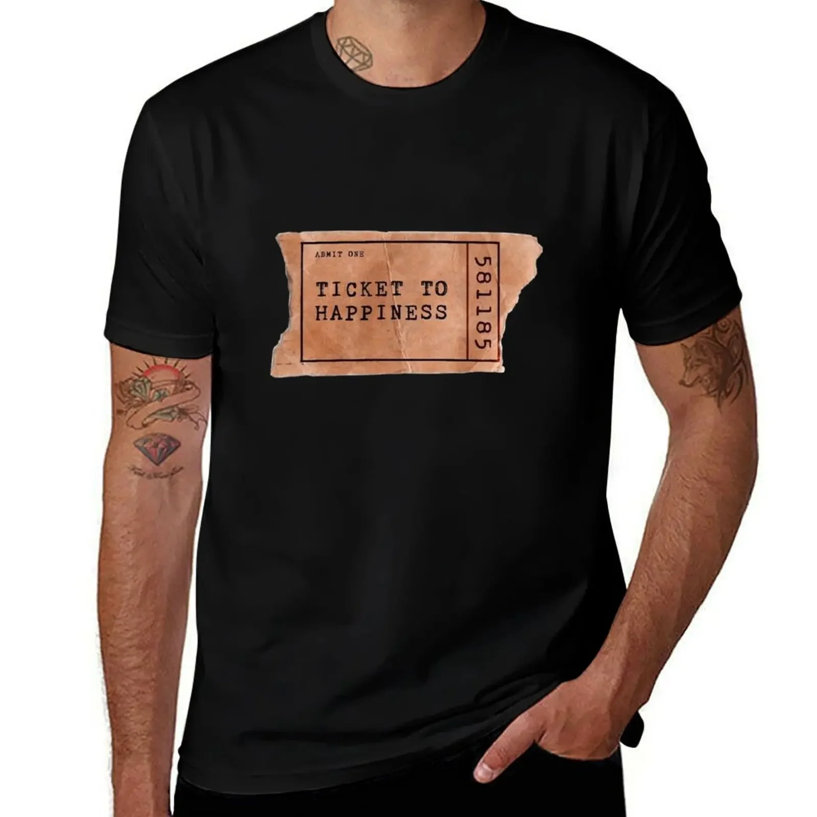 

Sticker ticket T-Shirt quick drying Man t-shirt graphics shirts men