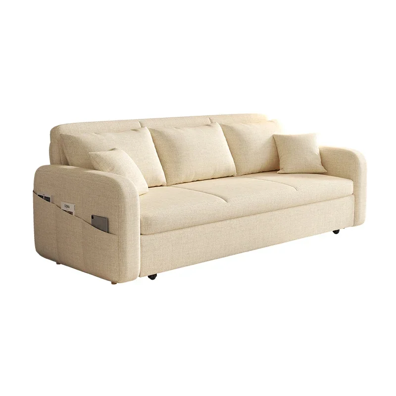 Sofa Bed Multi-functional Small Apartment Foldable Living Room Simple Modern Cotton And Linen Cloth Double Dual-use Furniture