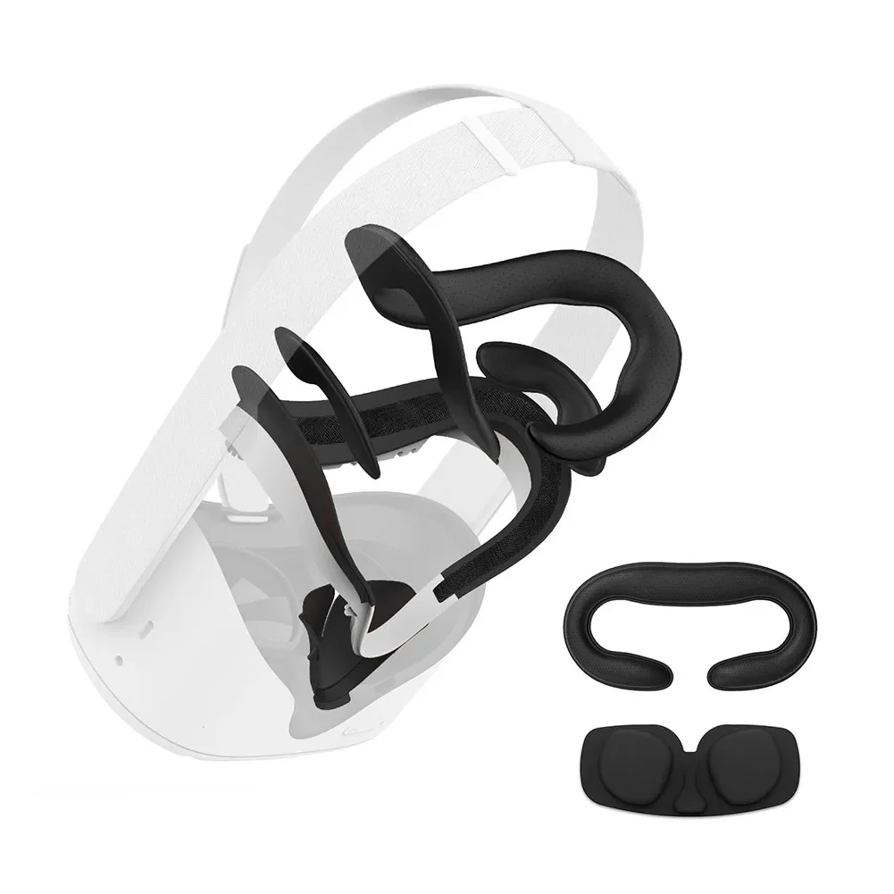 

In 1 Resilient Sweatproof Cushion Soft Interface Bracket Protective Easy Install VR Facial Pad Set For Oculus Quest 2