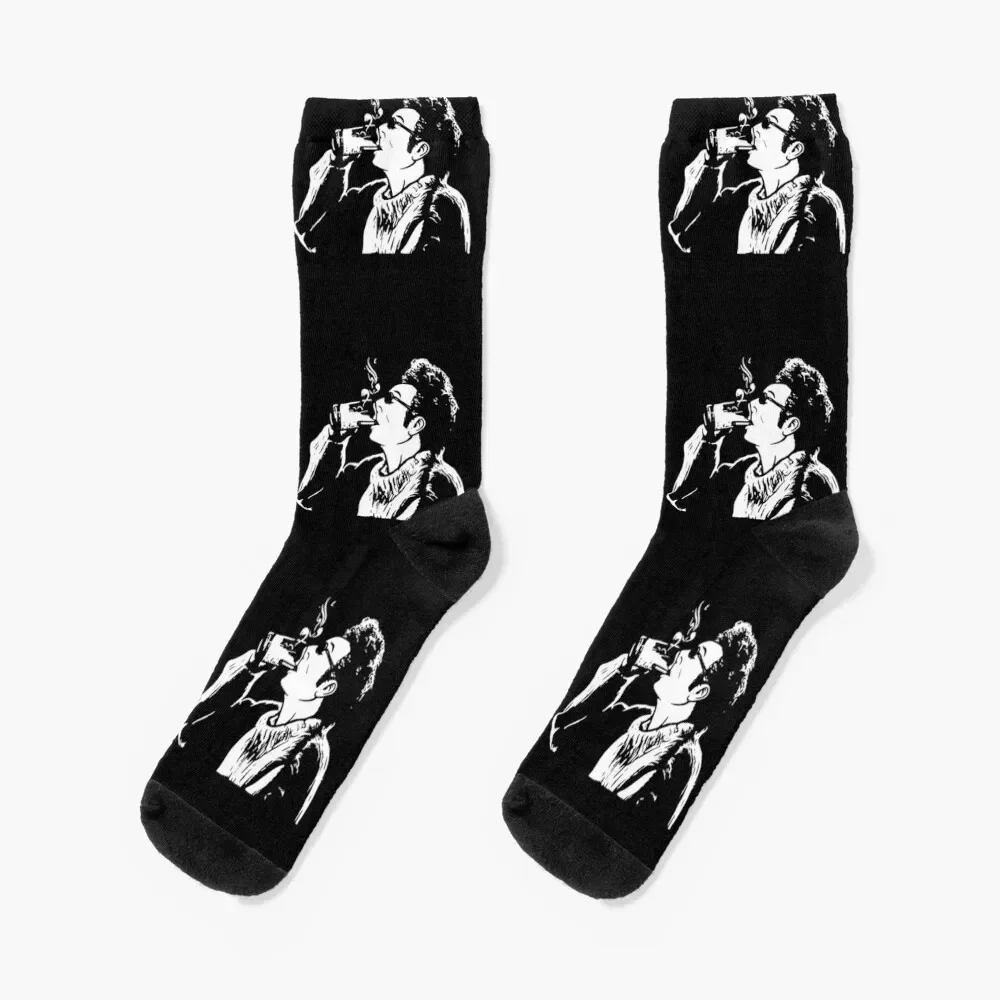 Here's to Feeling Good All The Time Quotes Kramer Seinfeld Socks custom floor Socks Female Men's