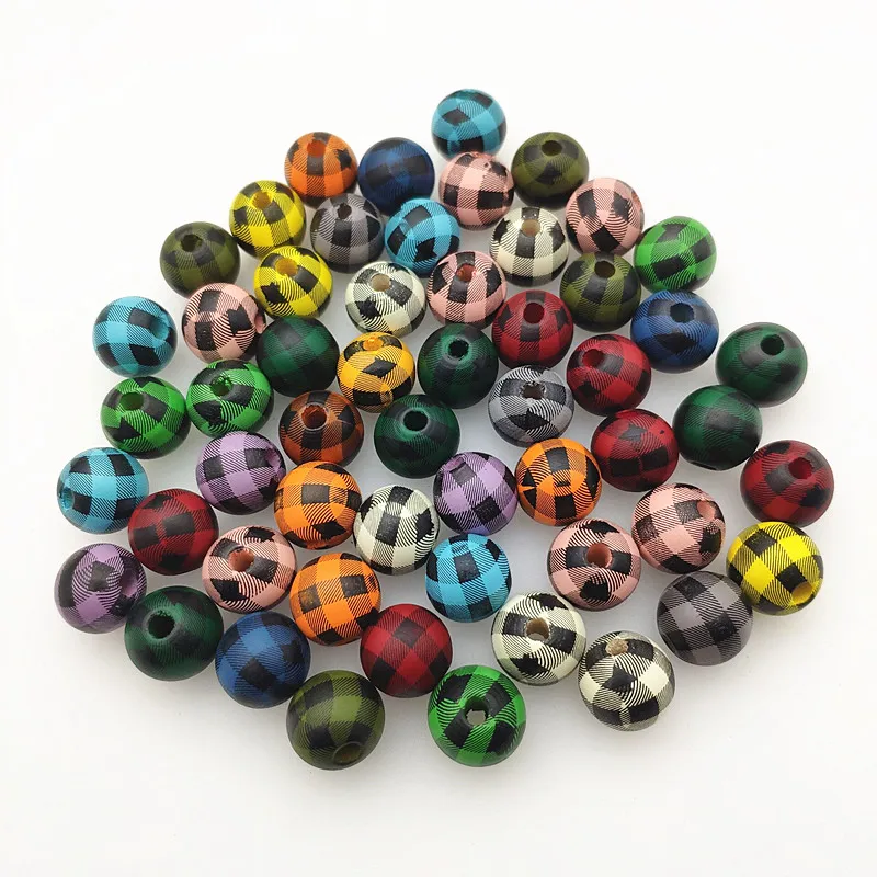 New Arrival!16mm 100pcs Environmental Paint Round Wood Beads For Handmade Bracelet/Necklace DIY Parts Jewelry Findings&Component