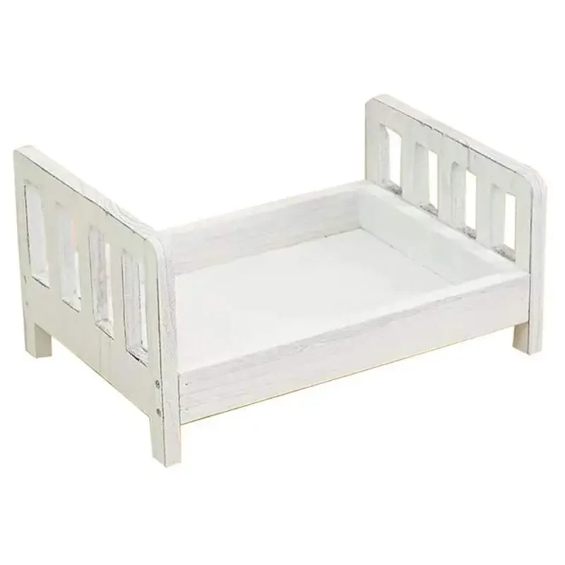 Newborn Photography Props Wood Bed Infant Poses Detachable Background Props Accessories Posing Bed For Boys Girl