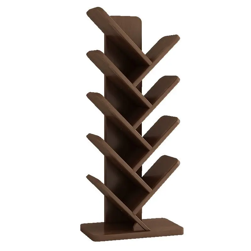 

Solid wood bookshelf, household bookcase tree-shaped multi-layer simple storage floor study shelf
