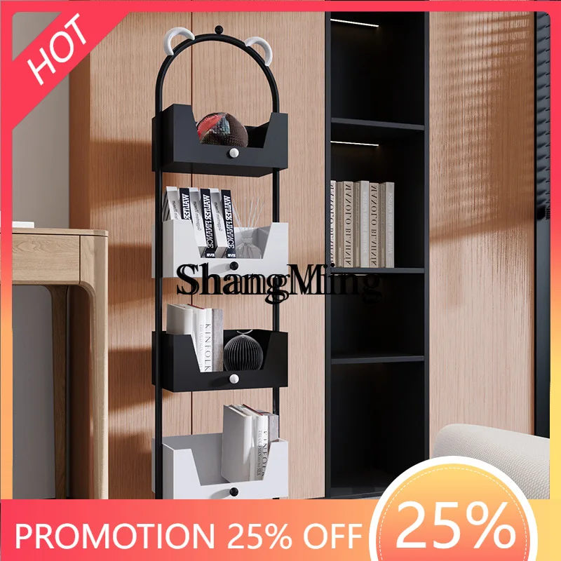 

FGgood-looking household floor snacks multi-layer bookshelf living room corner wrought iron shelf easy to store