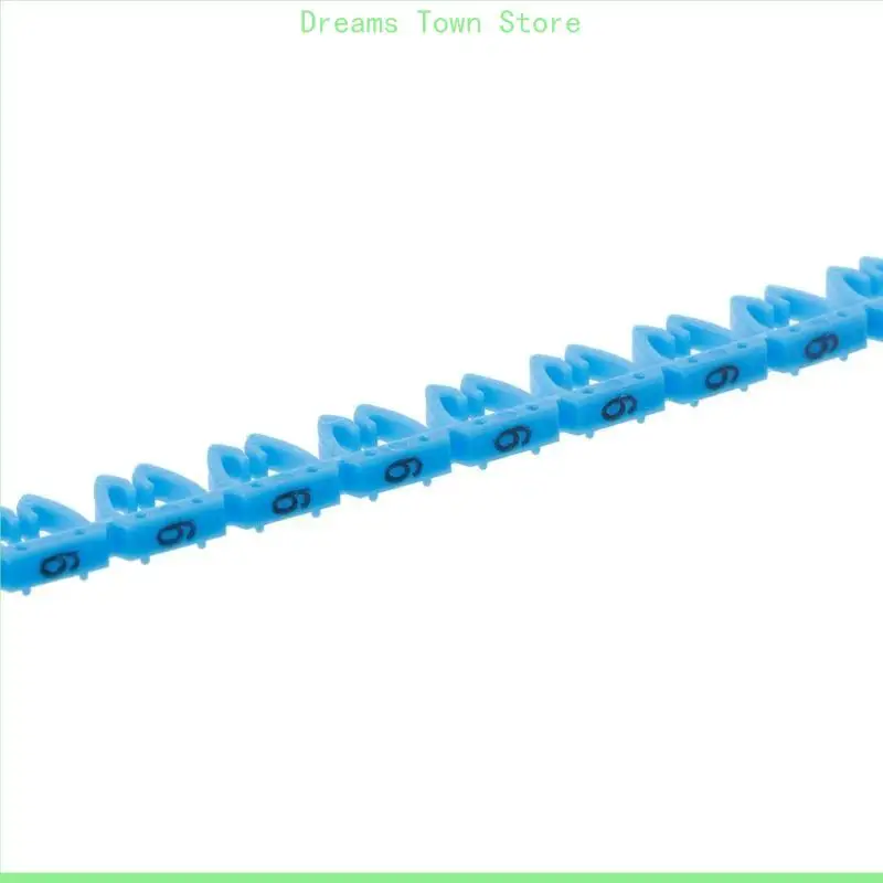 HX6A 100pcs Easy Mark PP Numeric Cable Label Marks Cables Tag Labels Marker Marker