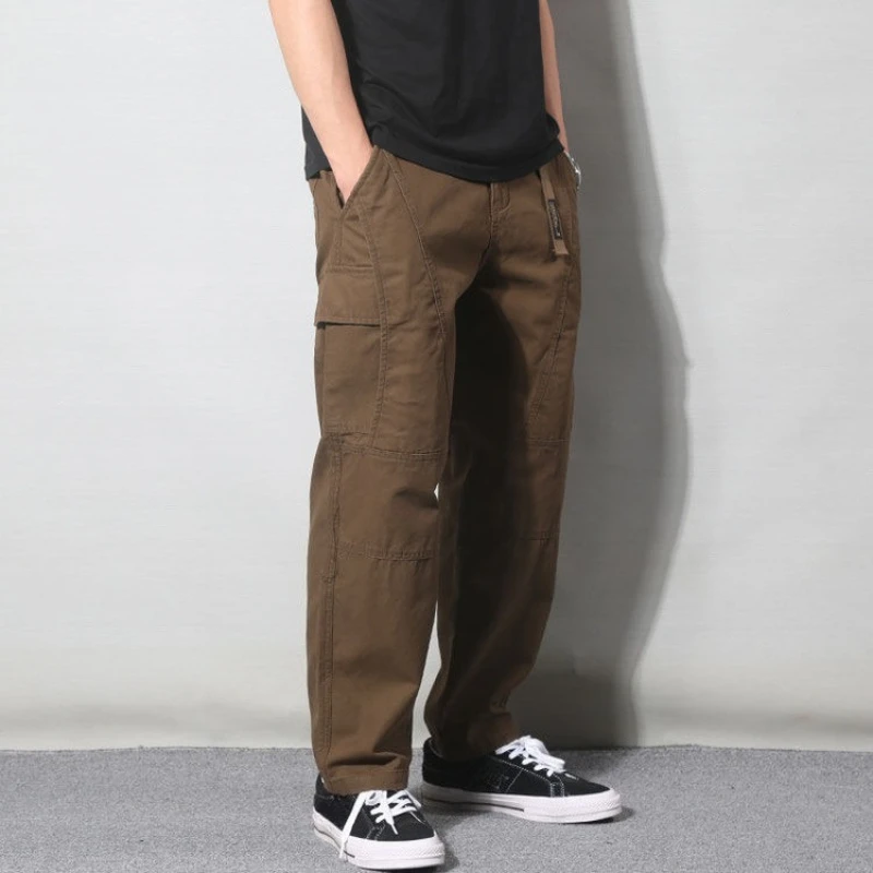 ฤดูใบไม้ผลิและฤดูใบไม้ร่วง Harem Cargo กางเกงสําหรับชายเดินป่ากลางแจ้งราคาถูก Baggy Harajuku ยาว Designer Y2k Vintage Emo กางเกงไนลอน Man