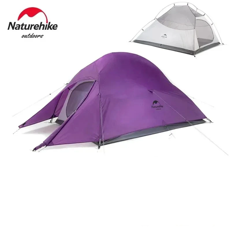 Naturehike Double Layer Waterproof Tent Cloud Up2 Tent Ultralight Camping Tent Outdoor Hiking Backpacking Tent With Free Mat