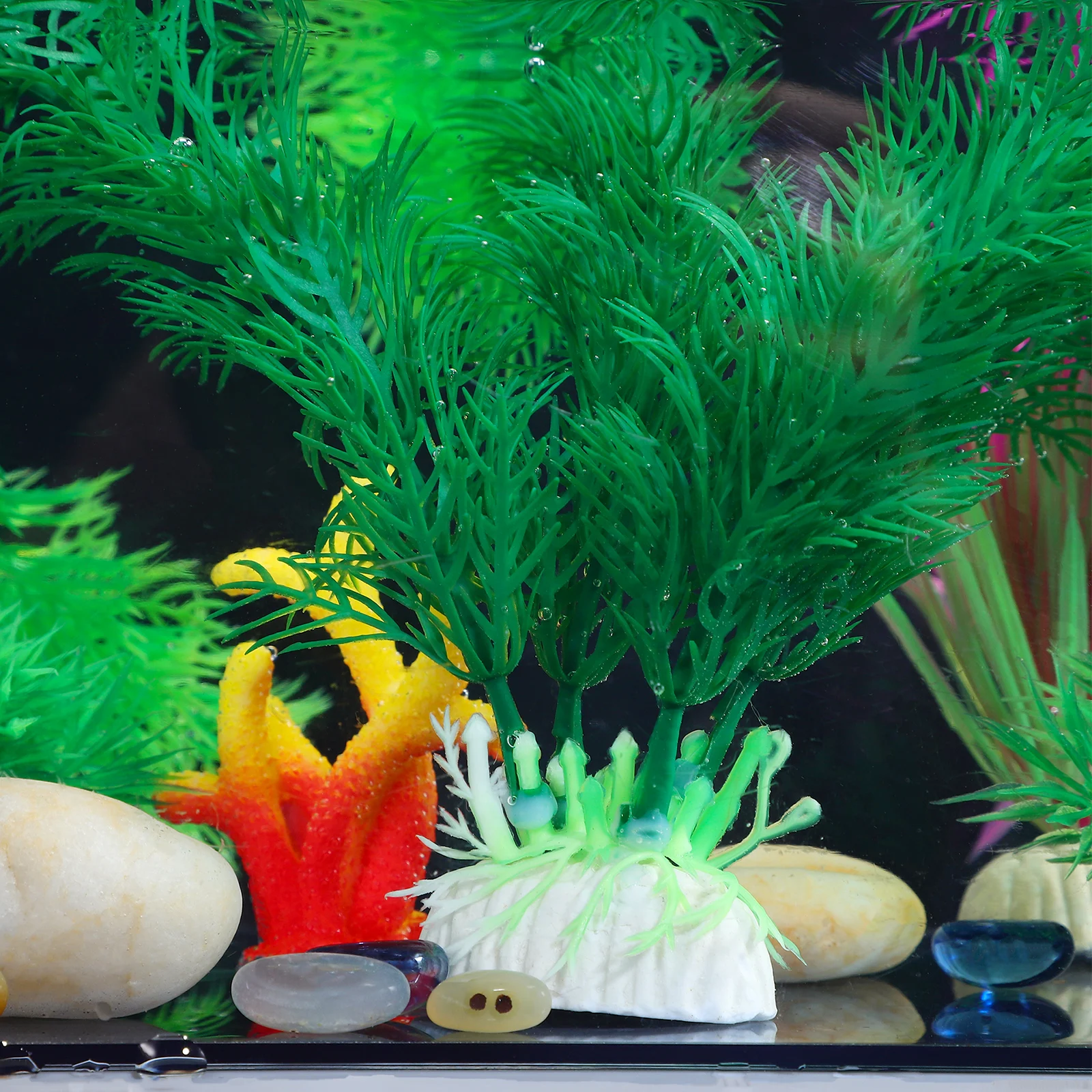 

30 Cm Artificial Aquarium Plants Green Plastic Faux Plant Decoration for Fish Tank Long Lasting Non Toxic Easy Cleaning Lifelike