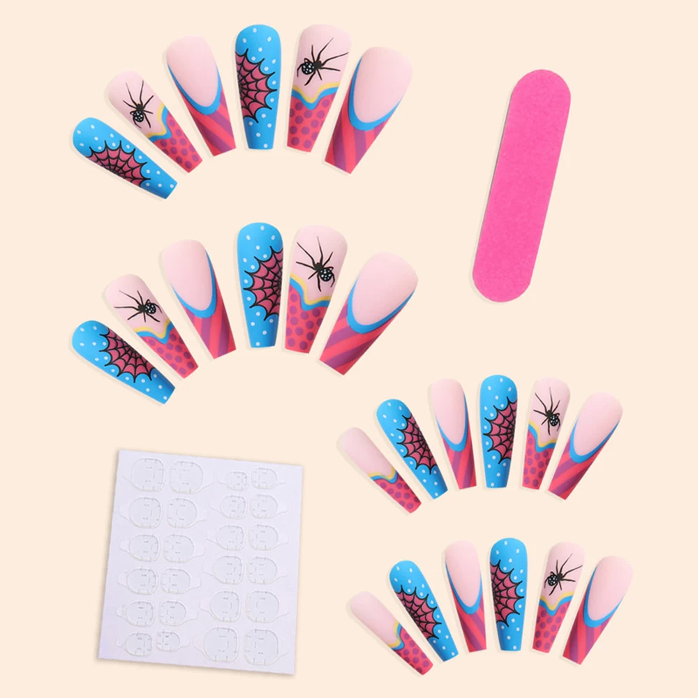 Halloween Glossy Fake Nail DIY Easy to Use & Long Lasting False Nails Perfect for Holiday Decoration