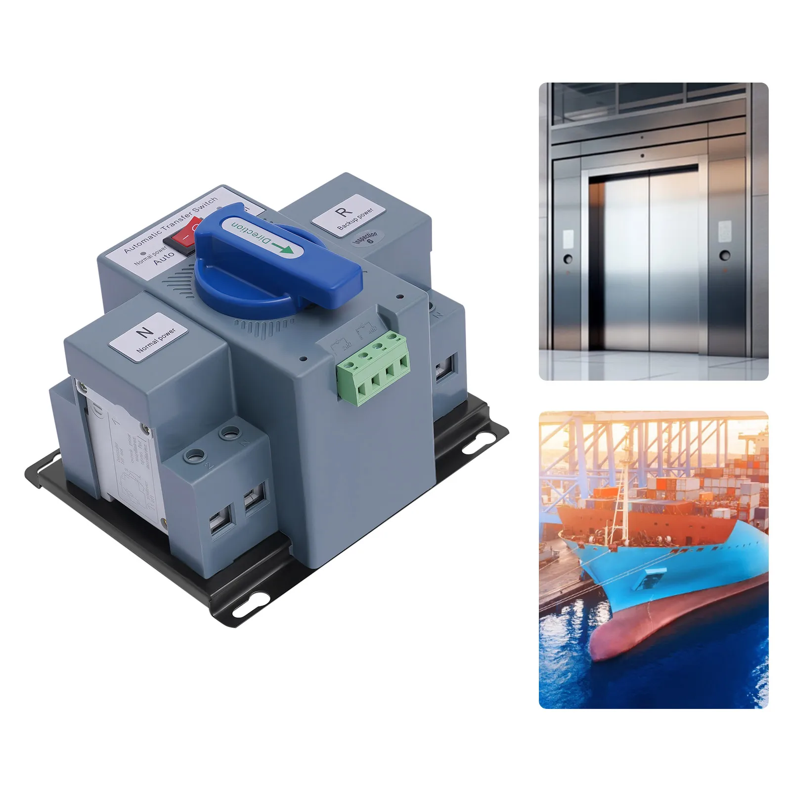 Saklar Transfer Otomatis Daya Ganda 63A ATS untuk Generator, Saklar Pengalih Generator 2P, Saklar Pengalih Generator 50/60Hz