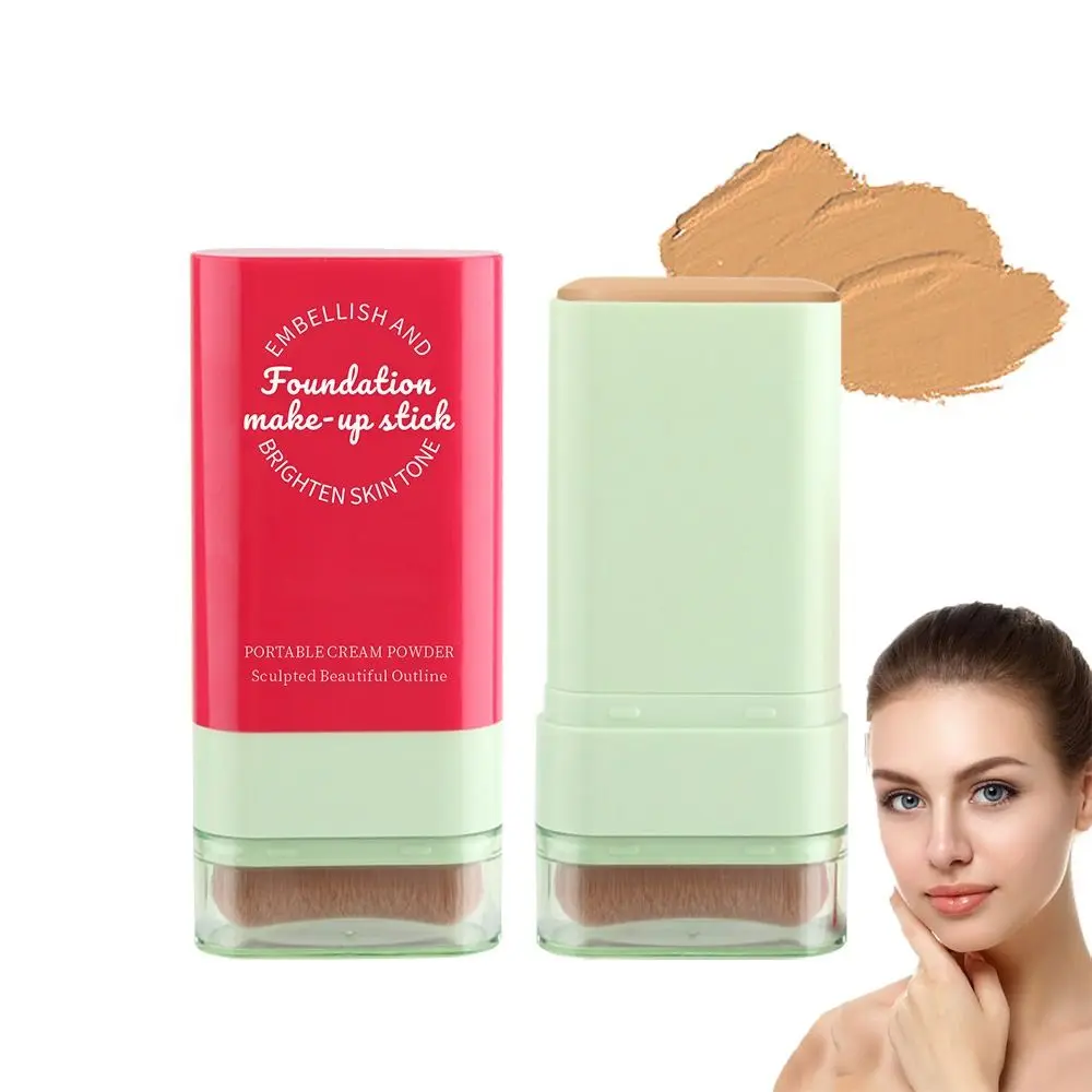 Velvet Matte Foundation Stick Waterproof Long-lasting High Coverage Cream Foundation Smudge-proof Lightweight