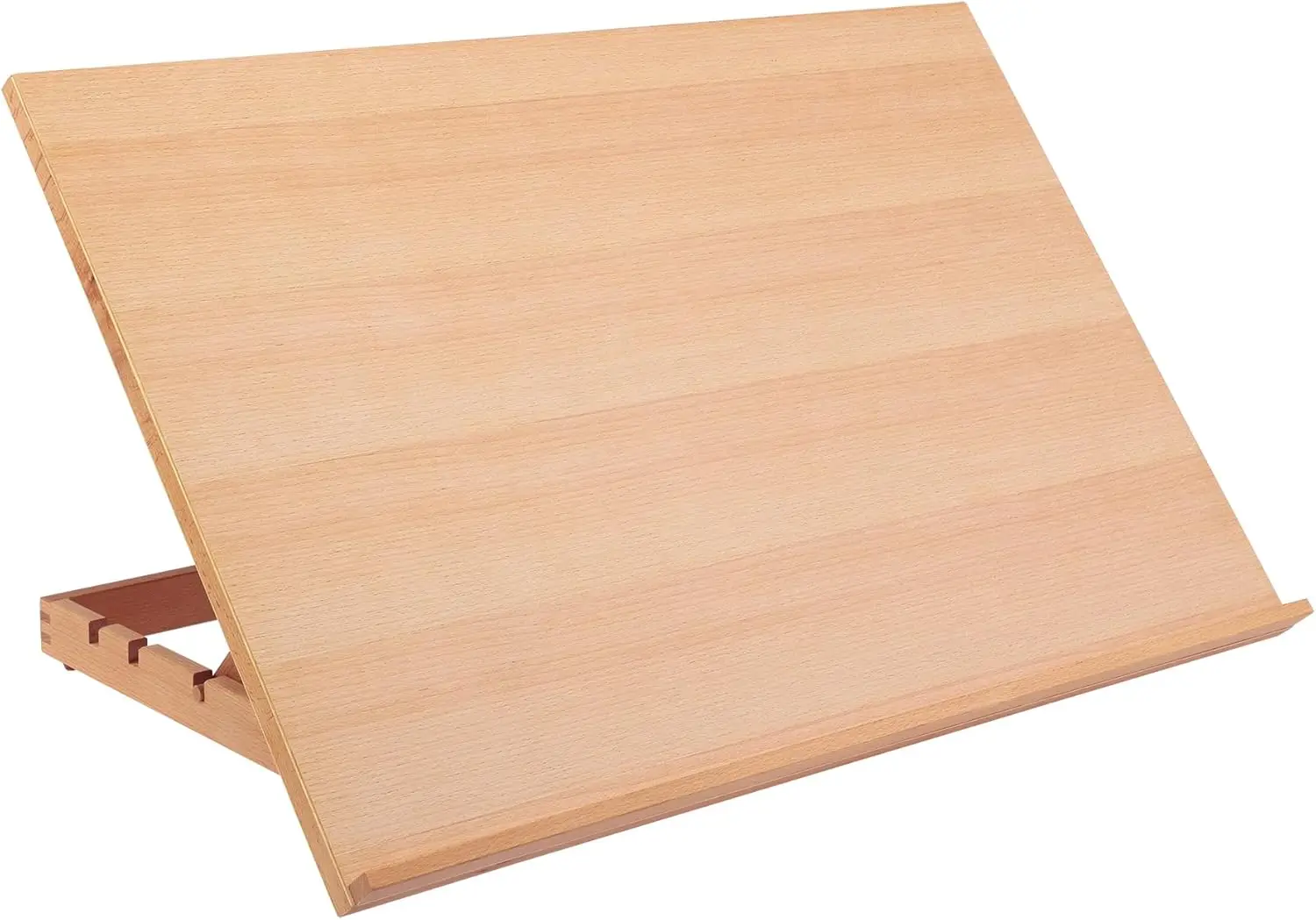 

Extra Large Portable Drawing Board Easel 19.75x29.5in Adjustable 5 Positions Natural Beechwood