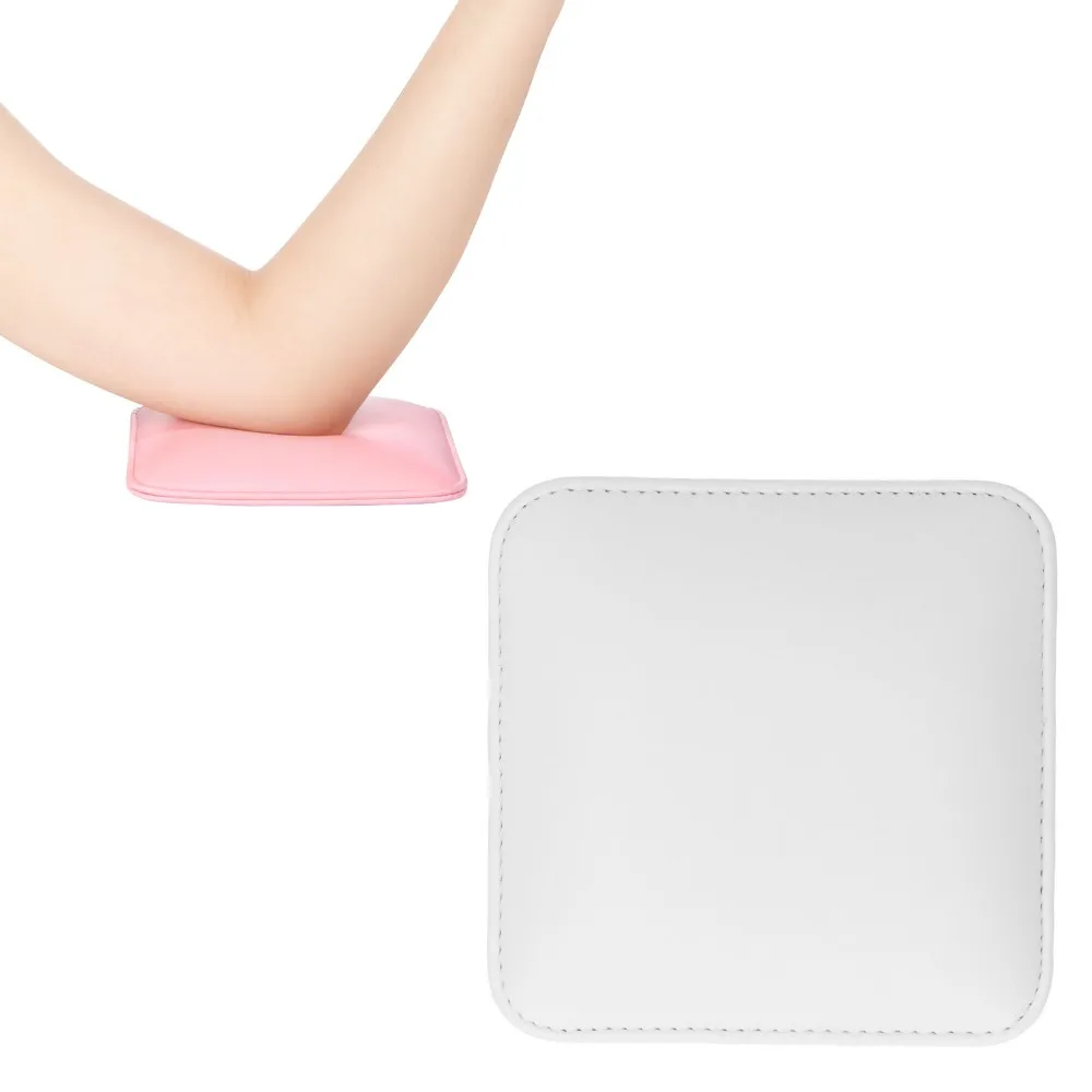 PU Leather Manicure Elbow Pad Soft Comfortable Elastic Nail Art Rest Pad White Leather Elbow Mat Daily Nail Art Operation