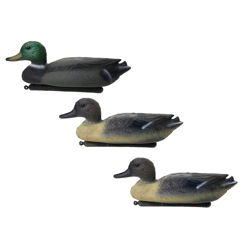 3 Pieces Floating Duck Decoy Hunting Lawn Ornaments Garden