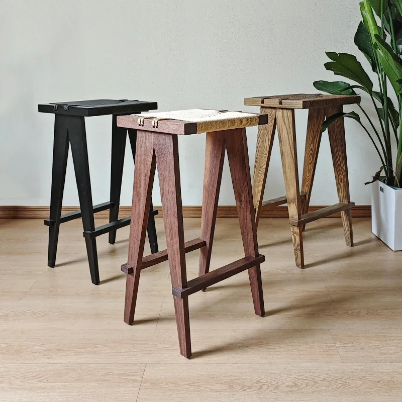 

Durable Modern Japanese Style Bar Chairs Luxury Office Rotatable Retro Bar Chairs Adjustable Relax Home Furniture Banqueta HBBC