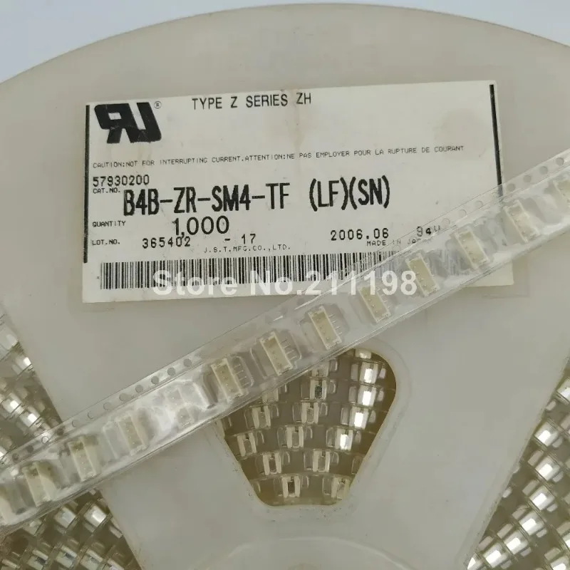 10Pcs/Lot Original B4B-Zr-Sm4-Tf Connector Zr Series 4 Position 1.5 Mm Pitch Surface Mount Single Row Shrouded Header