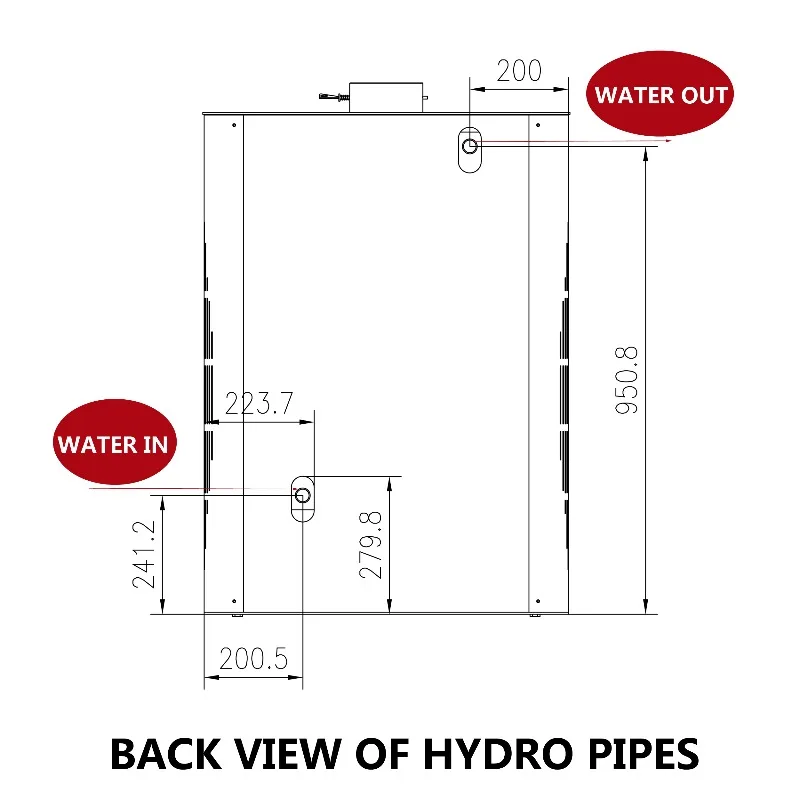RC3001A 30 kW Hochleistungs-Holzofen zum Kochen und Wasserheizen, Holzofen mit Ofen und Kessel, Holzkessel