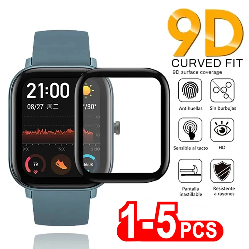 9D Full Screen Protector for Huami Amazfit GTS 2 3 4 mini Anti-Scratch Protective Film Cover for Xiaomi Amazfit Bip U Not Glass