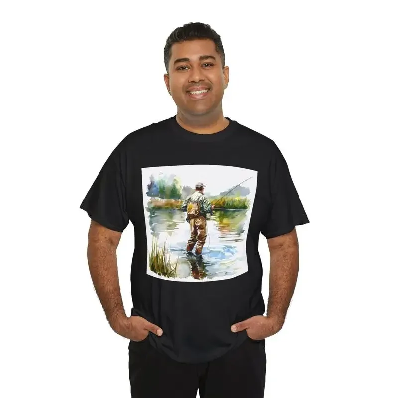 Fly Fishing River Streams Lakes Montana Tetons Snake Art T Shirt