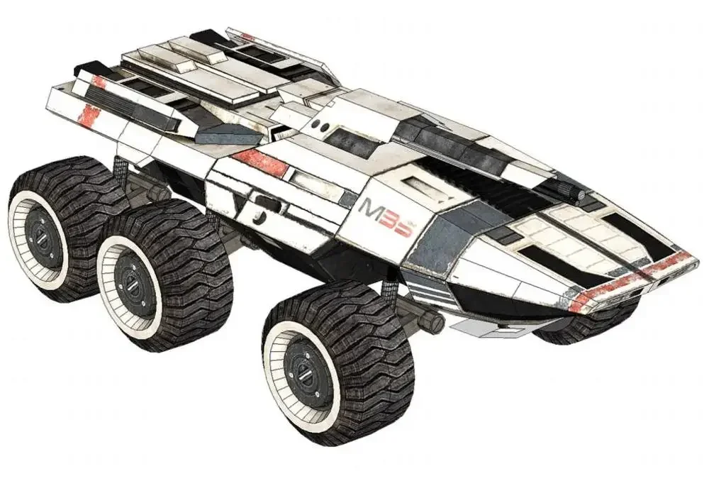Mass effect M35 MAKO Chariot 3D Paper Model DIY