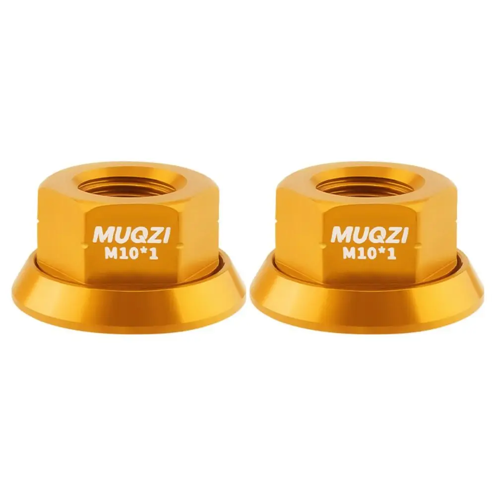 2pcs M9/M10/M10*3/8 Bicycle Hub Nut Aluminum Alloy Anti-rust Rear Axle Screw High Strength Anodizing Bike Accessories Road Bike
