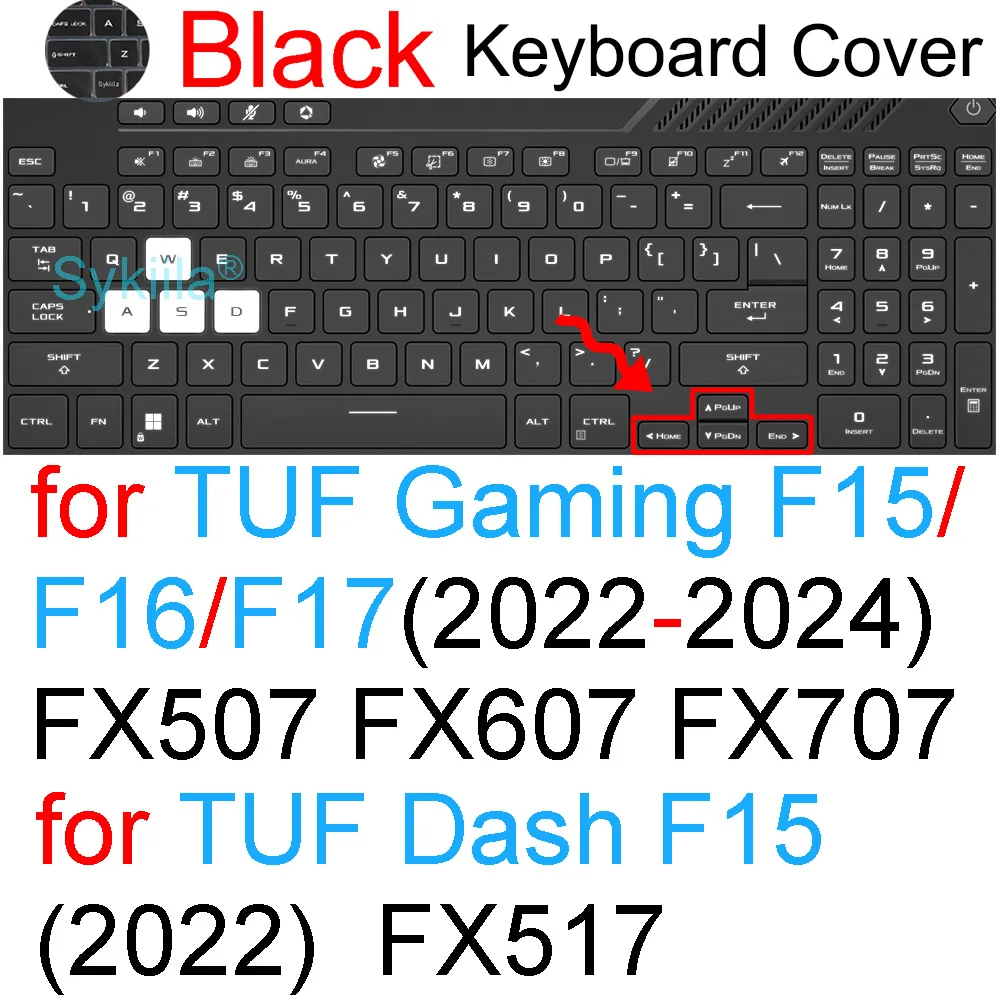 キーボードカバー ASUS TUF ゲーミング A15 A16 A17 A18 F15 F16 F17