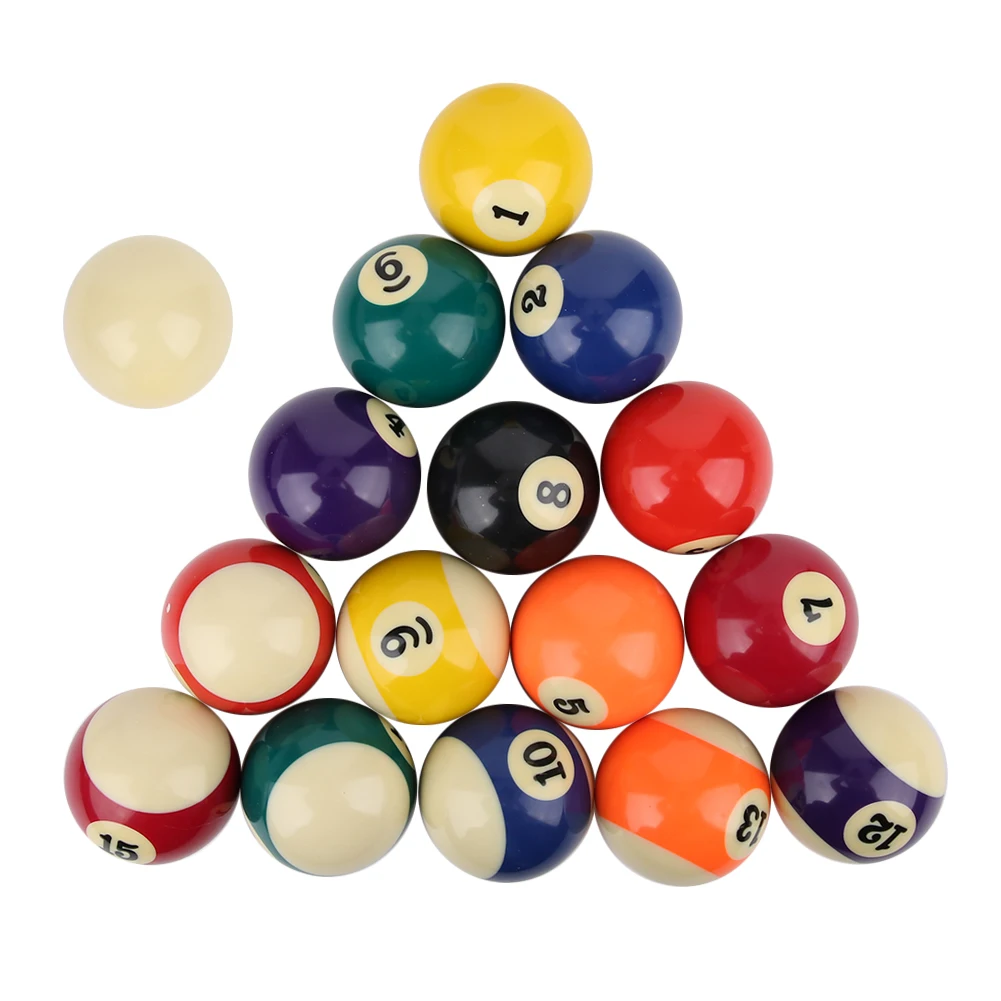

Professional Billiard Ball Complete Set 2.3in Resin Pool Table Accessories Indoor Sport Professional Billiard Ball Set