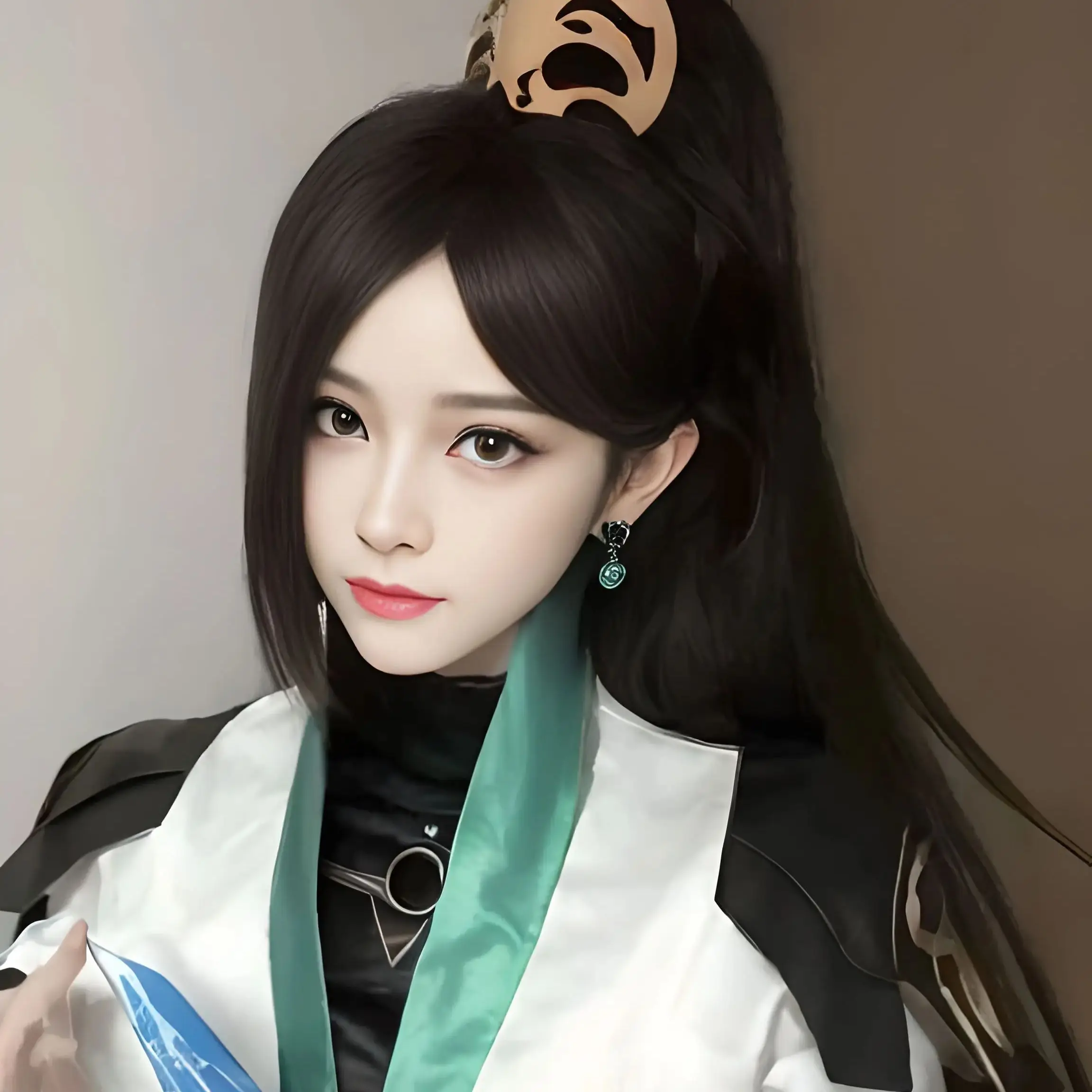 Game VALORANT Sage Cosplay Wig long black hair Game cosplay Wig anime cosplay Wig Party Halloween Wig