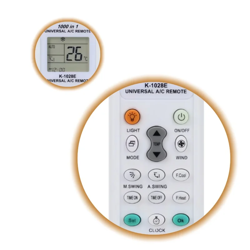 K-1028E Universal A/C Remote Control, Compatible with 1000 Brands, Fit SANYO/FUJITSU/Toshiba/Samsung, with User Instructions