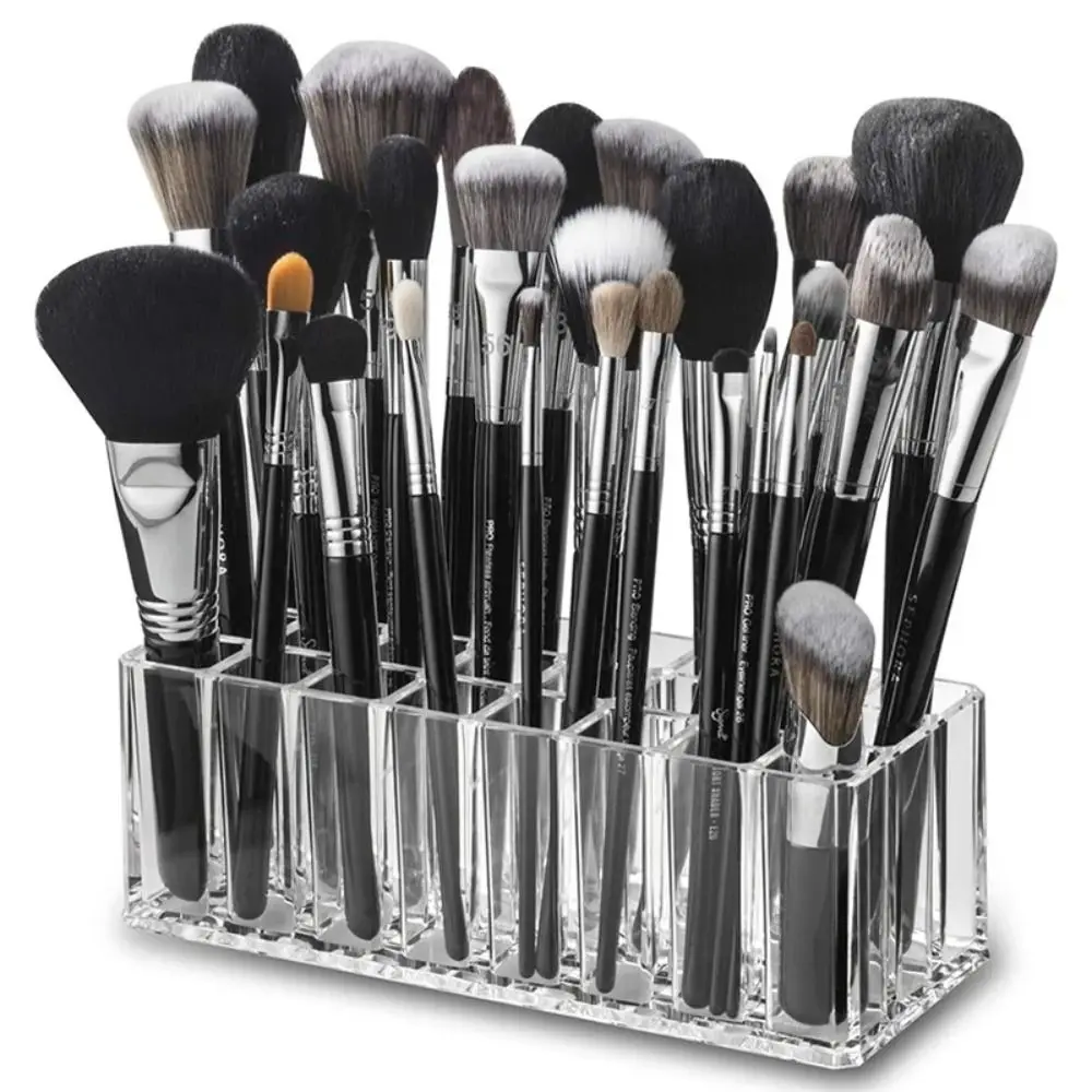 24-Slot Lipstick Holder Clear Acrylic Desktop Gloss Box Nail Cosmetic Stand