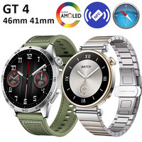 2024 New For Huawei GT 4 Smartwatch Men Women AMOLED NFC Compass Clock Bluetooth Call IP68 Waterproof Sport Smart Watch Bracelet