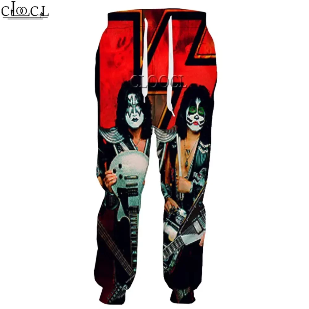 HX Rock Metal Kiss Band Pants Fashion 3D Printed Sweatpants Fashion Casual Trousers Men Clothing Joggers Dropshipping