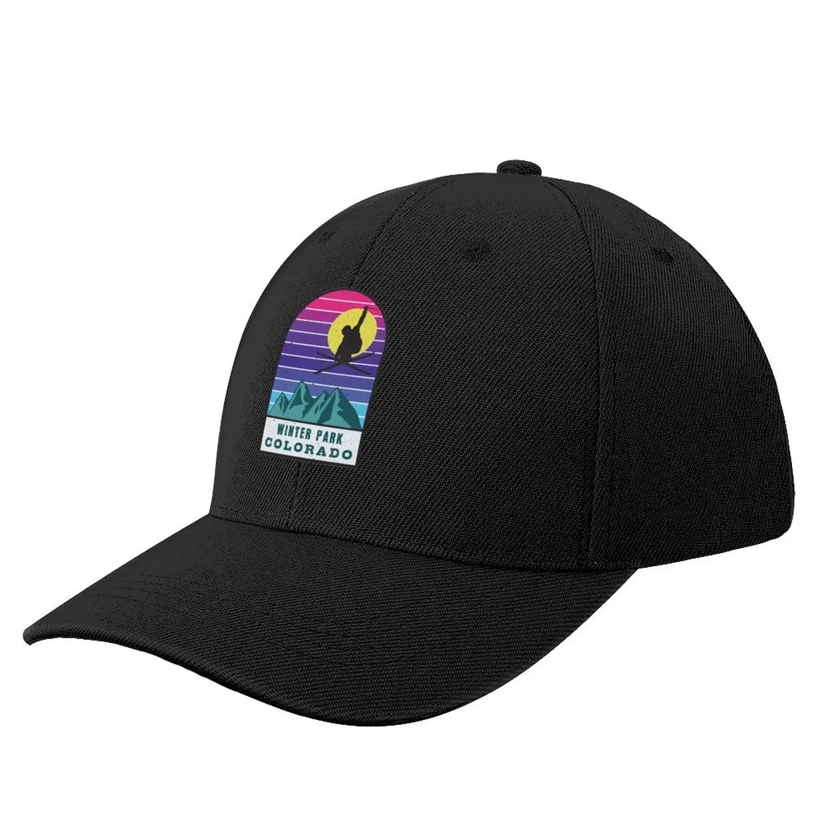 Ski Winter Park Colorado Retro Sunset Baseball Cap Designer Hat Horse Hat Snapback Cap Cosplay Hats Woman Men's