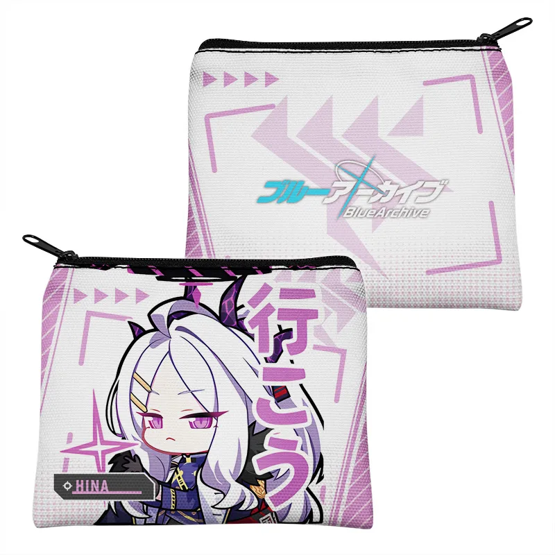 Imagem -06 - Arquivo Azul-bolsa de Moedas Carteira de Moda Bonito Arona Aris Aru Shiroko Midori Hifumi Hina Hoshino Periféricos de Jogos