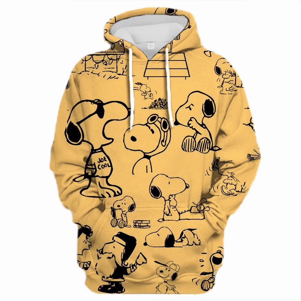 Snoopy Cartoon Anime Women\'s Hoodie Spring and Autumn Edition Women\'s Round Neck Hoodie 2024 New Casual Couple Sportswear Top