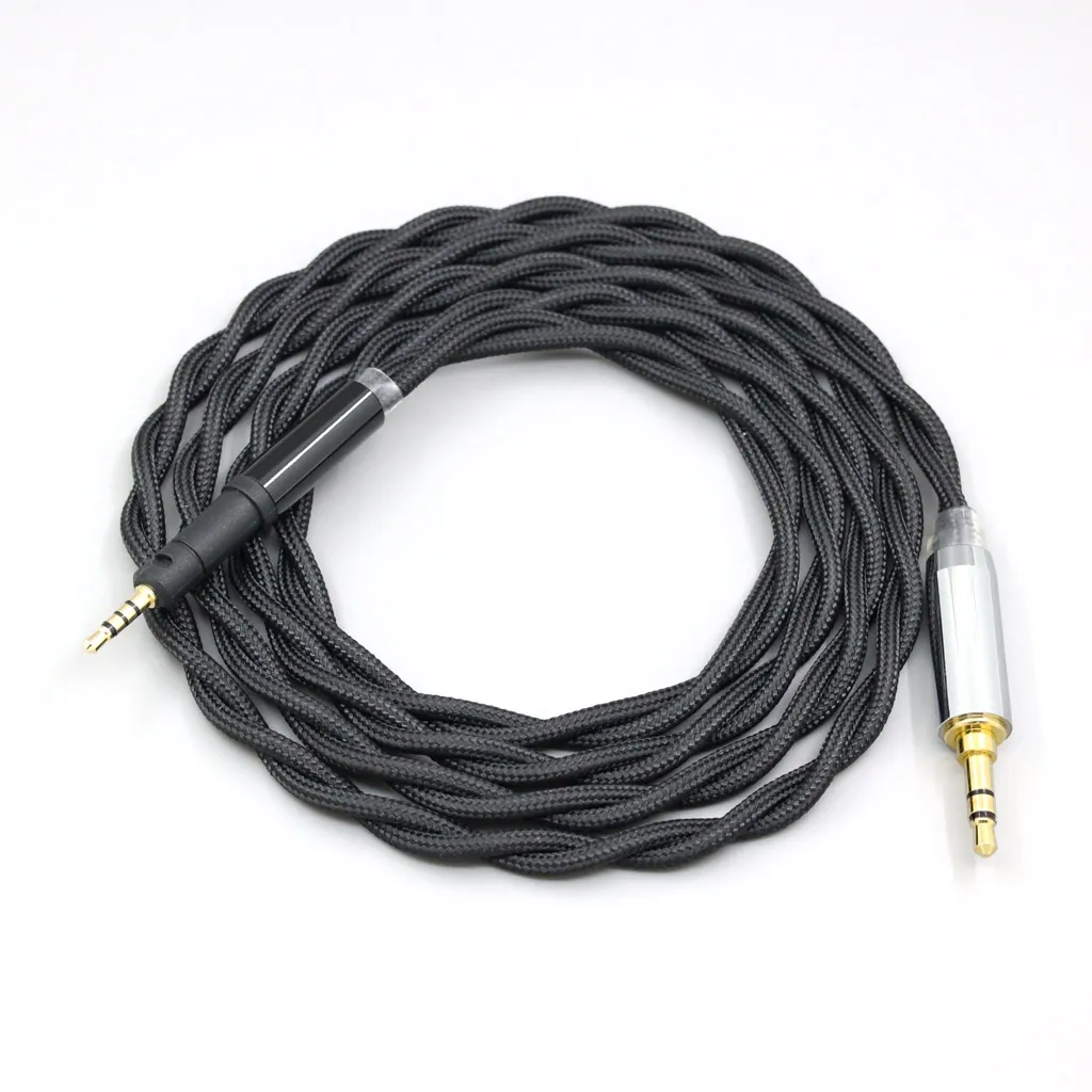 

Shield Graphene Nylon Pure Silver Palladium Gold Earphone Cable For Sennheiser hd560s HD599 HD559 HD569 HD 560S 8317