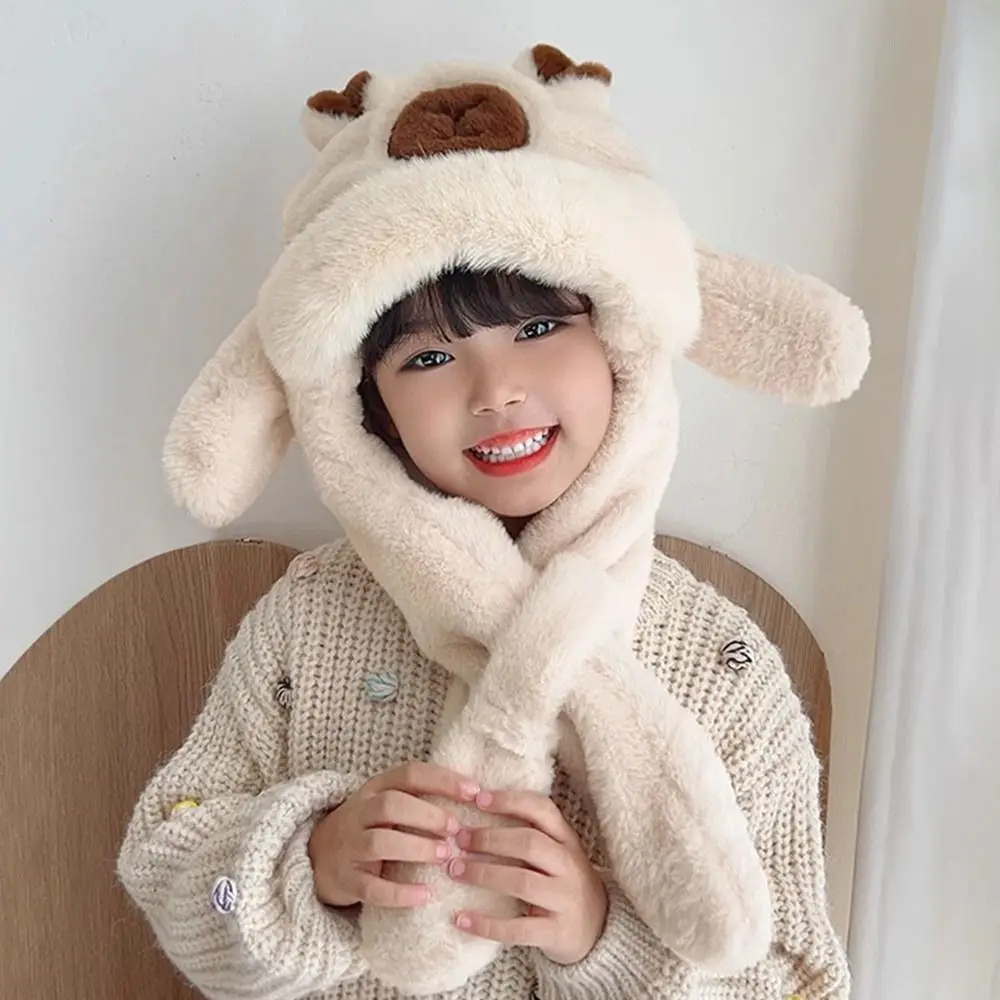 

Creative Ear Protection Hat Funny Cute Capybara Cute Capybara Hooded Scarf Pullover Integrated Children's Pullover Cap