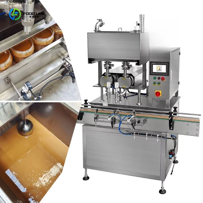 Customized Automatic Rotor Lobe Pump Liquid Food Thick Paste Peanut Butter Filling Machine