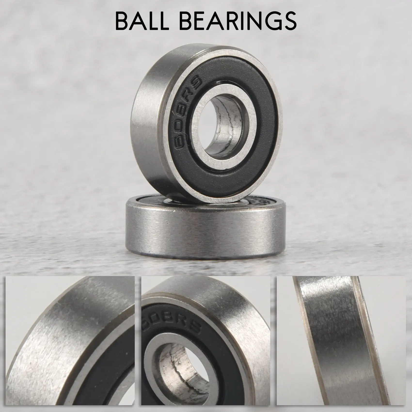 AB33-60Pcs/Set 608 2RS Ball Bearing ABEC-5 8X22X7 Mm Deep Groove Carbon Steel Sealed Ball Bearings