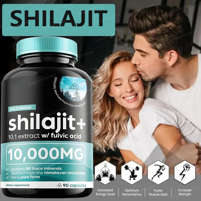 Powerful High Purity Shilajit Mineral Supplements Trace Minerals& Fulvic Acid Capsules Muscle Mass Endurance Promote Metabolism